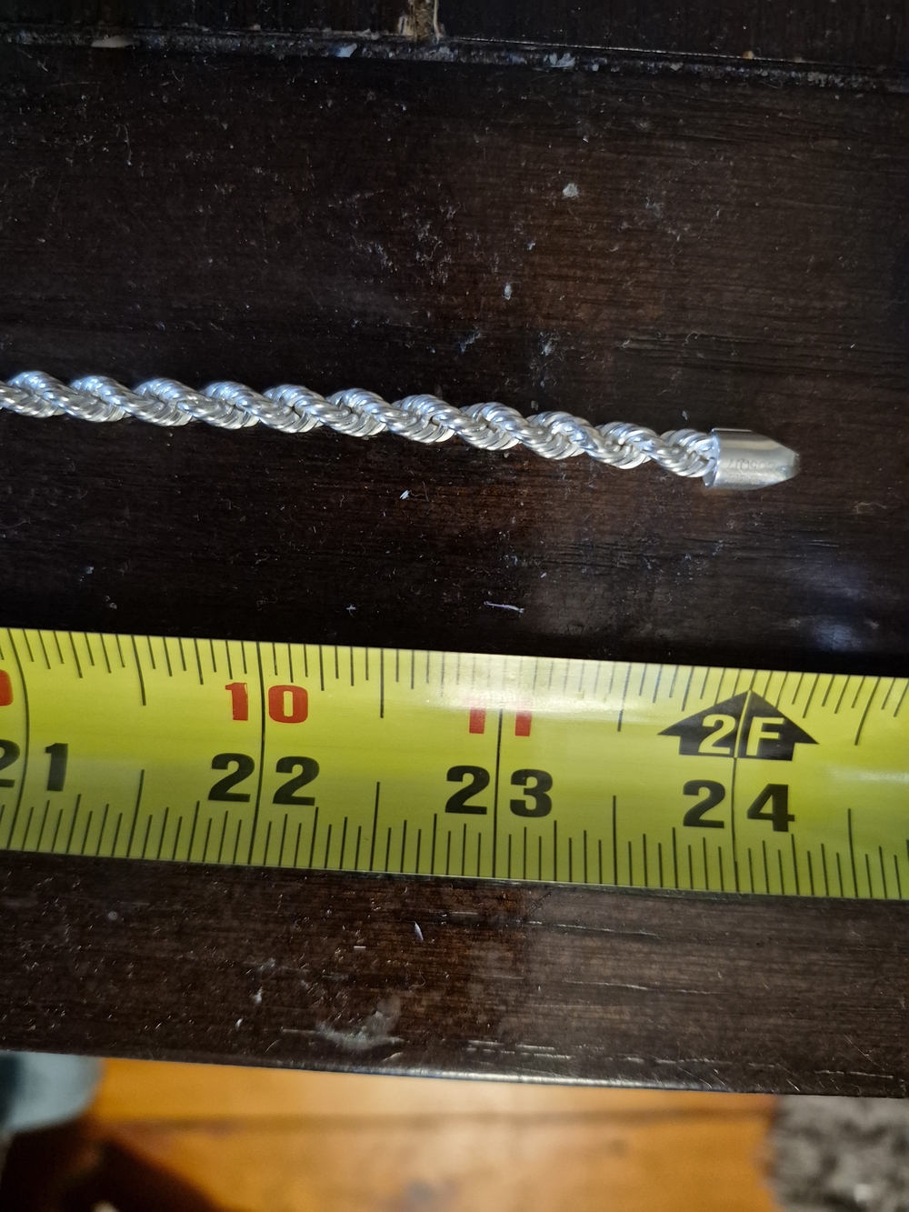 NEW 24 Inch Sterling Silver 5mm Rope Chain Necklace 44.4 Grams - Men's Jewelry - Picture 16 of 16